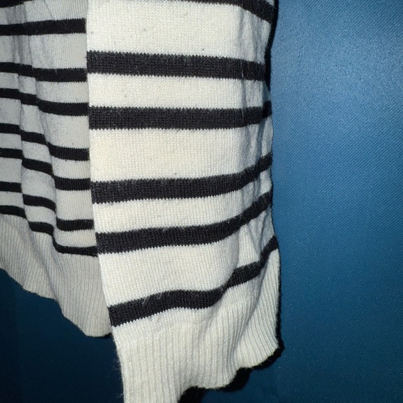 Market & Spruce Black and White Striped Sweater - Picture 3 of 5